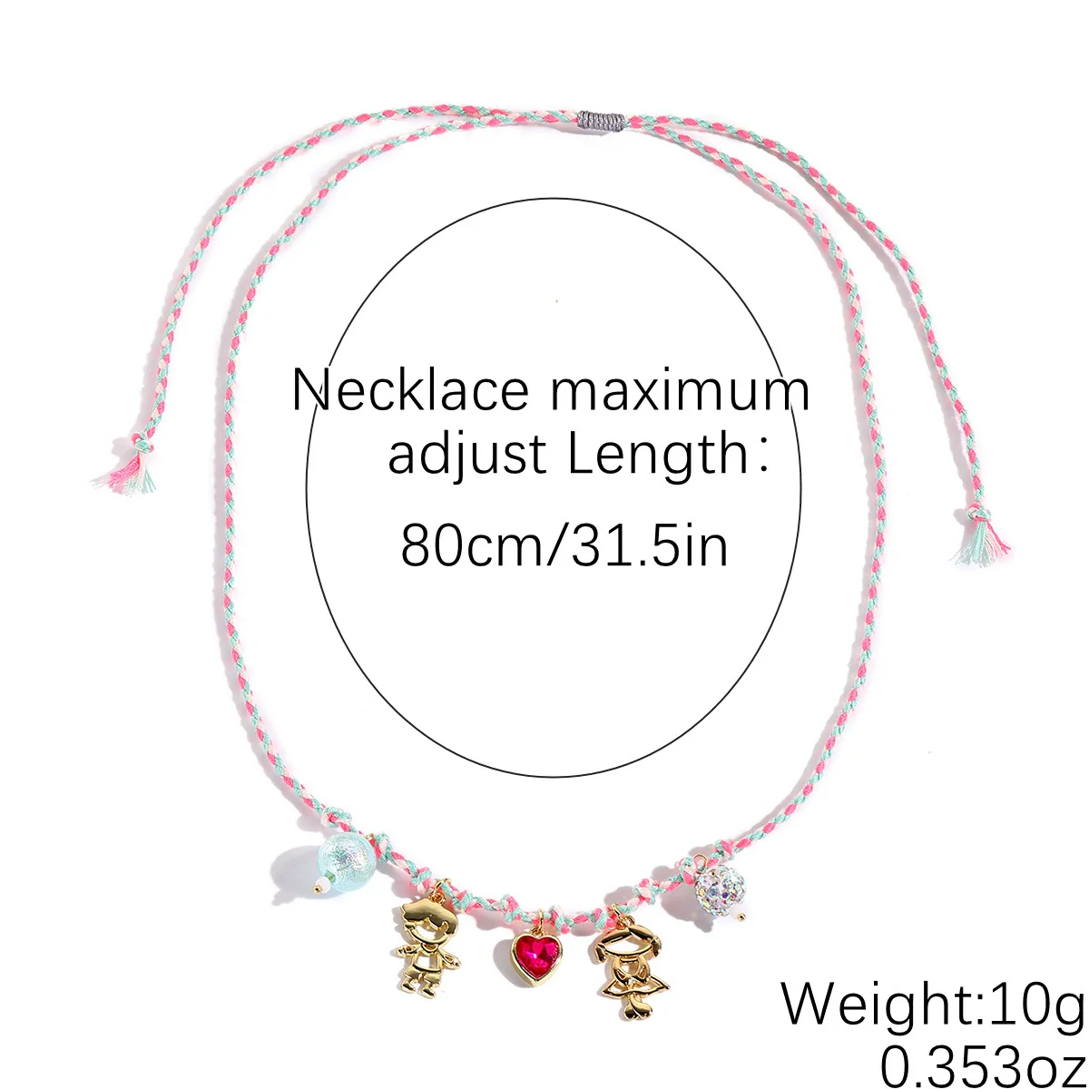 Necklaces Zinc Alloy Heart Shape Geometric Sweet Style Electroplating - Image 6