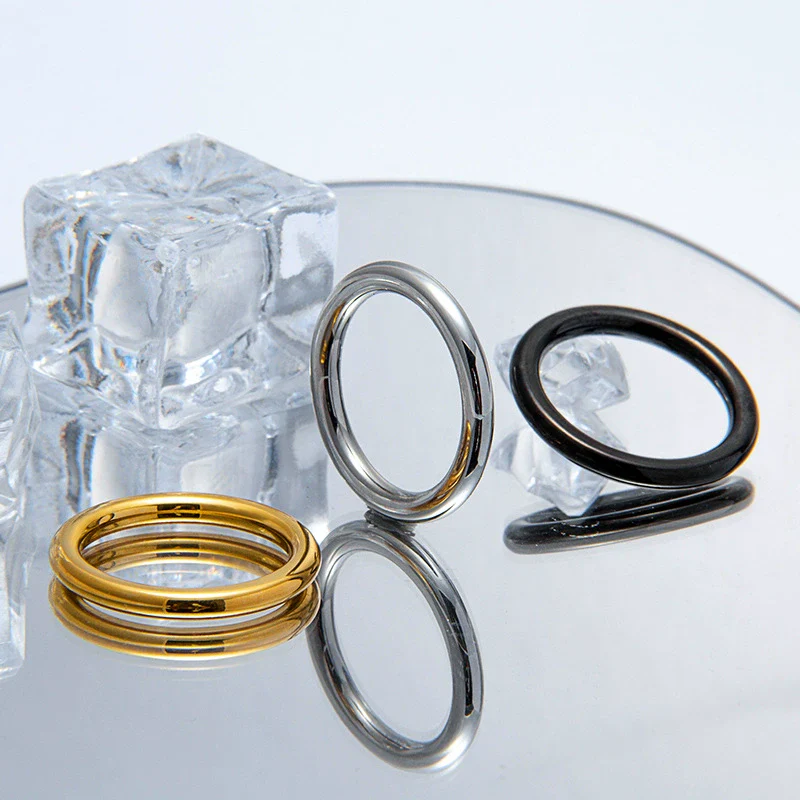 Neutral Titanium Steel Ushape Ring Electroplated Simple Fashion Jewelry