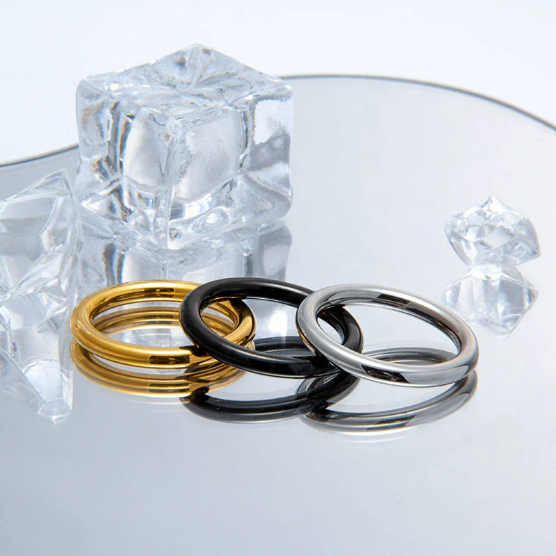Neutral Titanium Steel Ushape Ring Electroplated Simple Fashion Jewelry - Image 2