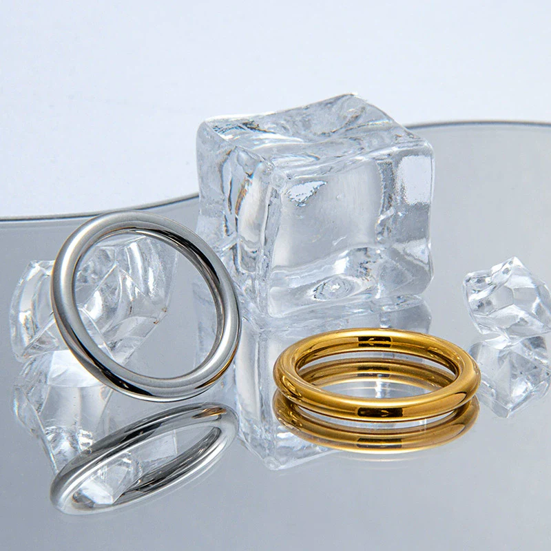 Neutral Titanium Steel Ushape Ring Electroplated Simple Fashion Jewelry - Image 4