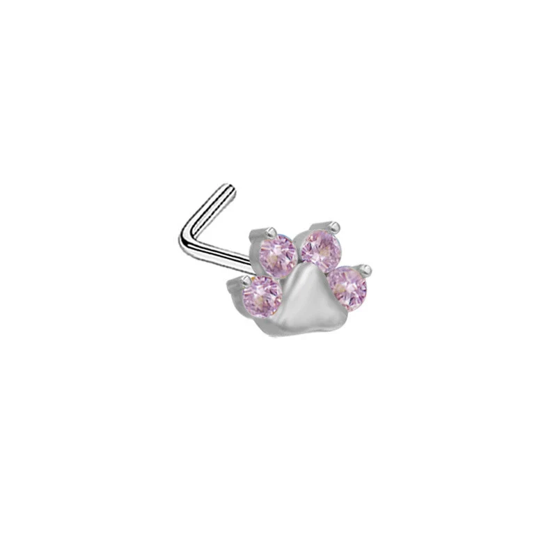 Nose Nail Piercing Jewelry Stainless Steel Animal Spider Scorpion Cat Claw Heart Inlaid Zircon Diamond Style - Image 12