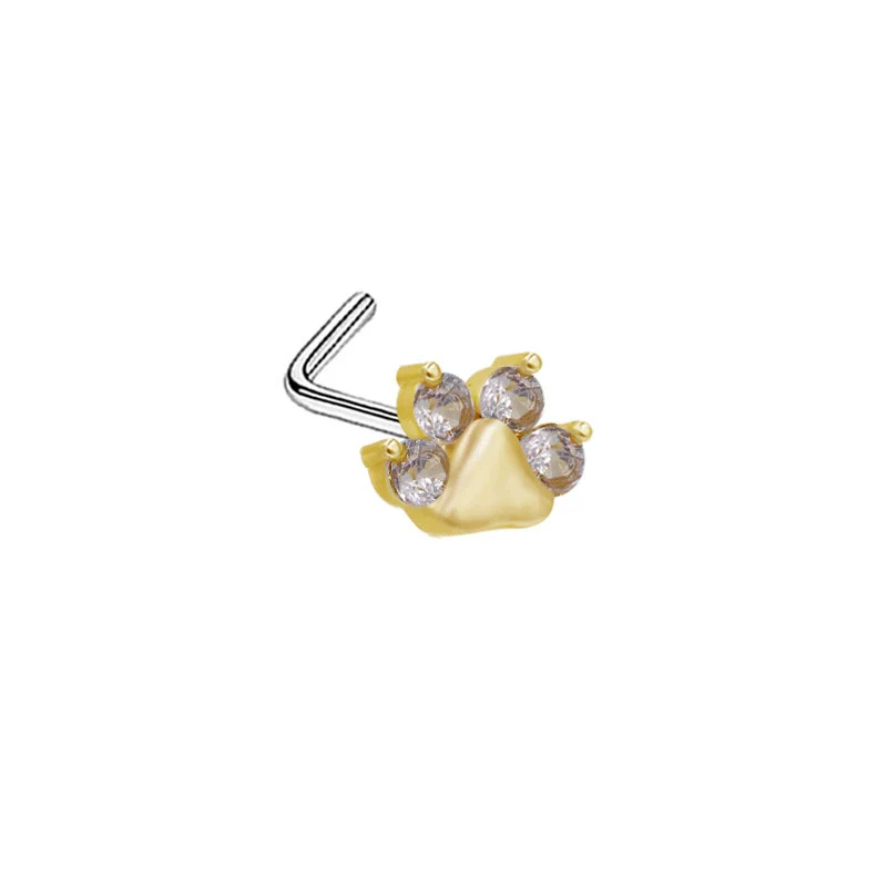 Nose Nail Piercing Jewelry Stainless Steel Animal Spider Scorpion Cat Claw Heart Inlaid Zircon Diamond Style - Image 13