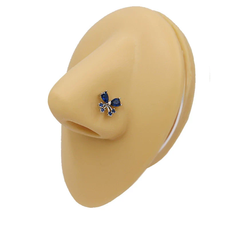 Nose Nail Piercing Jewelry Stainless Steel Animal Spider Scorpion Cat Claw Heart Inlaid Zircon Diamond Style - Image 3