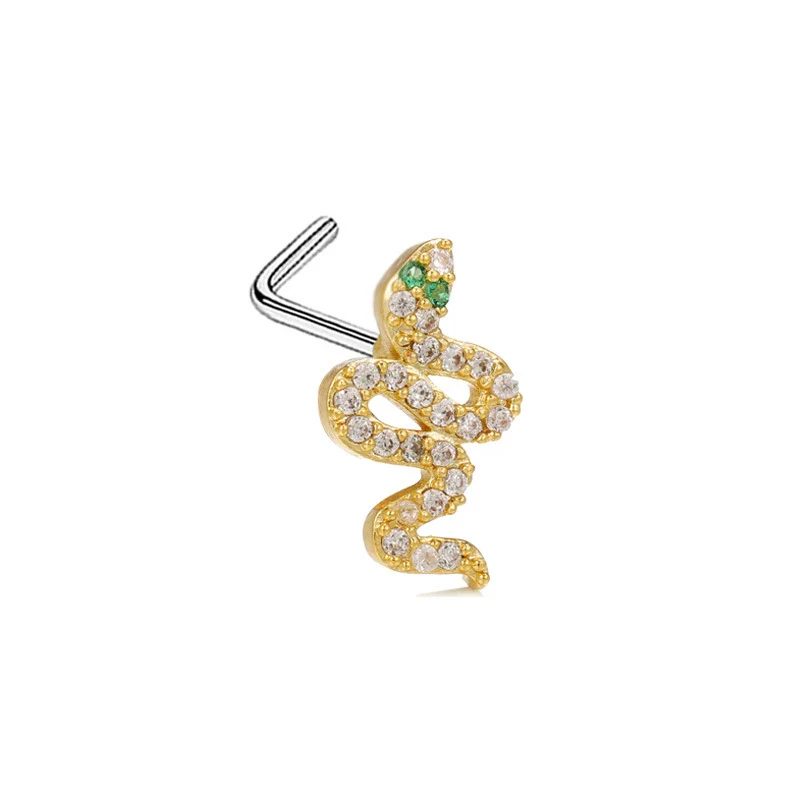 Nose Nail Piercing Jewelry Stainless Steel Animal Spider Scorpion Cat Claw Heart Inlaid Zircon Diamond Style - Image 8