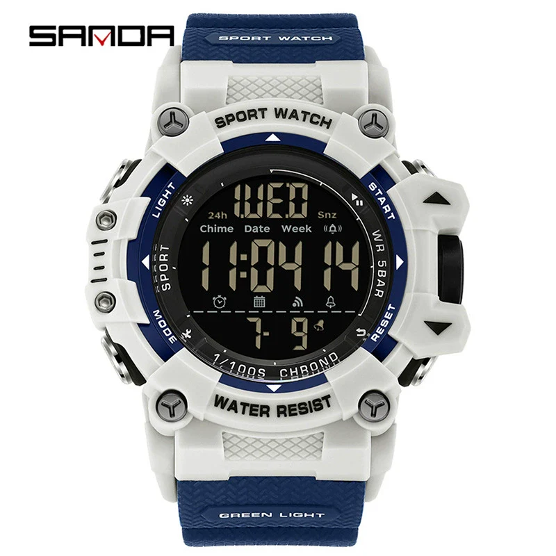 Outdoor Sports Waterproof Electronic Watch For Teenagers Acrylic Mirror Abs Case Tpu Strap Round Dial Highend Style - Image 10