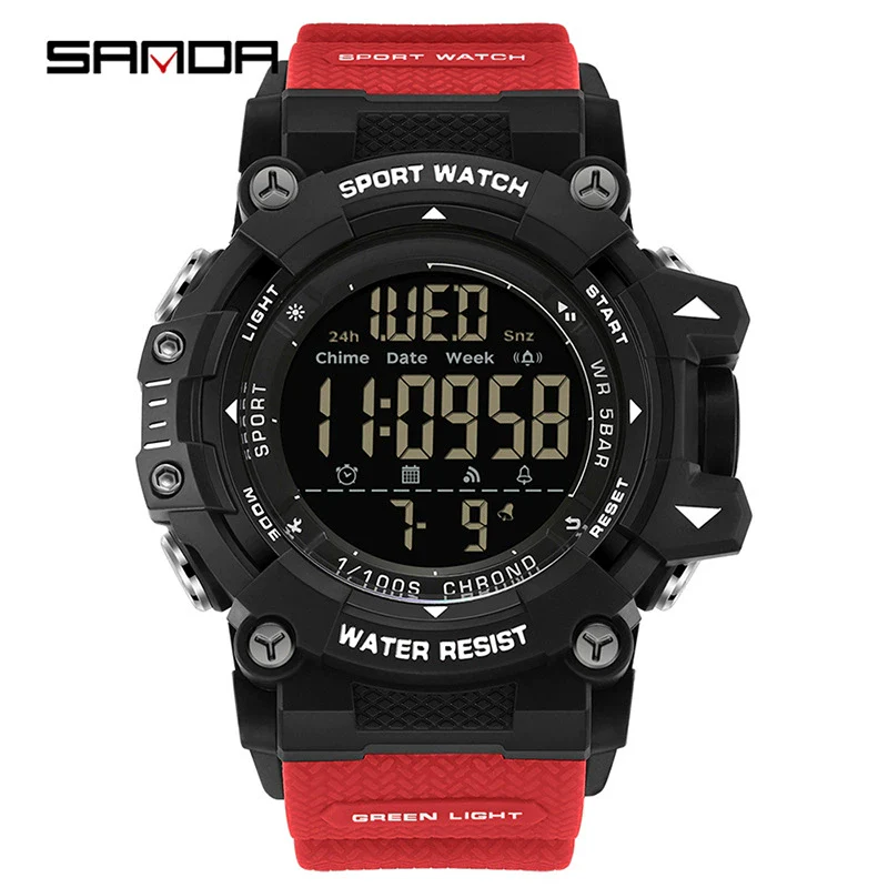Outdoor Sports Waterproof Electronic Watch For Teenagers Acrylic Mirror Abs Case Tpu Strap Round Dial Highend Style - Image 12