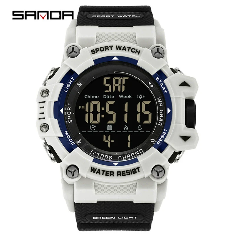 Outdoor Sports Waterproof Electronic Watch For Teenagers Acrylic Mirror Abs Case Tpu Strap Round Dial Highend Style - Image 13