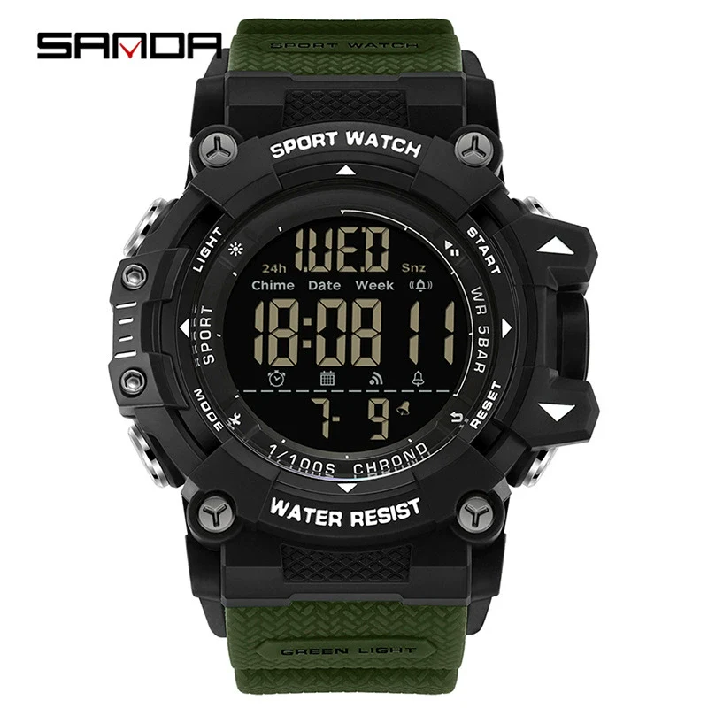 Outdoor Sports Waterproof Electronic Watch For Teenagers Acrylic Mirror Abs Case Tpu Strap Round Dial Highend Style - Image 14