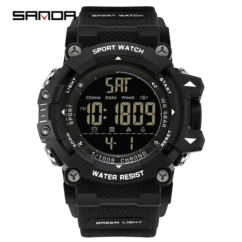 Outdoor Sports Waterproof Electronic Watch For Teenagers Acrylic Mirror Abs Case Tpu Strap Round Dial Highend Style - Image 15