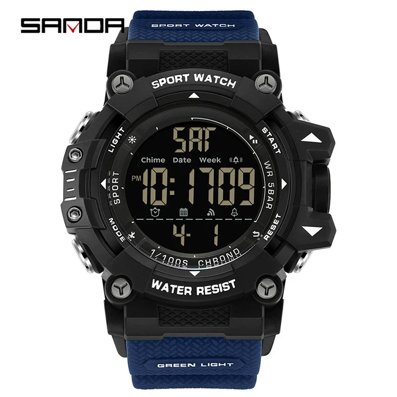 Outdoor Sports Waterproof Electronic Watch For Teenagers Acrylic Mirror Abs Case Tpu Strap Round Dial Highend Style - Image 17
