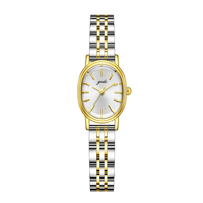 Oval Alloy Band Quartz Watch For Women Light Luxury Retro Style - Image 6