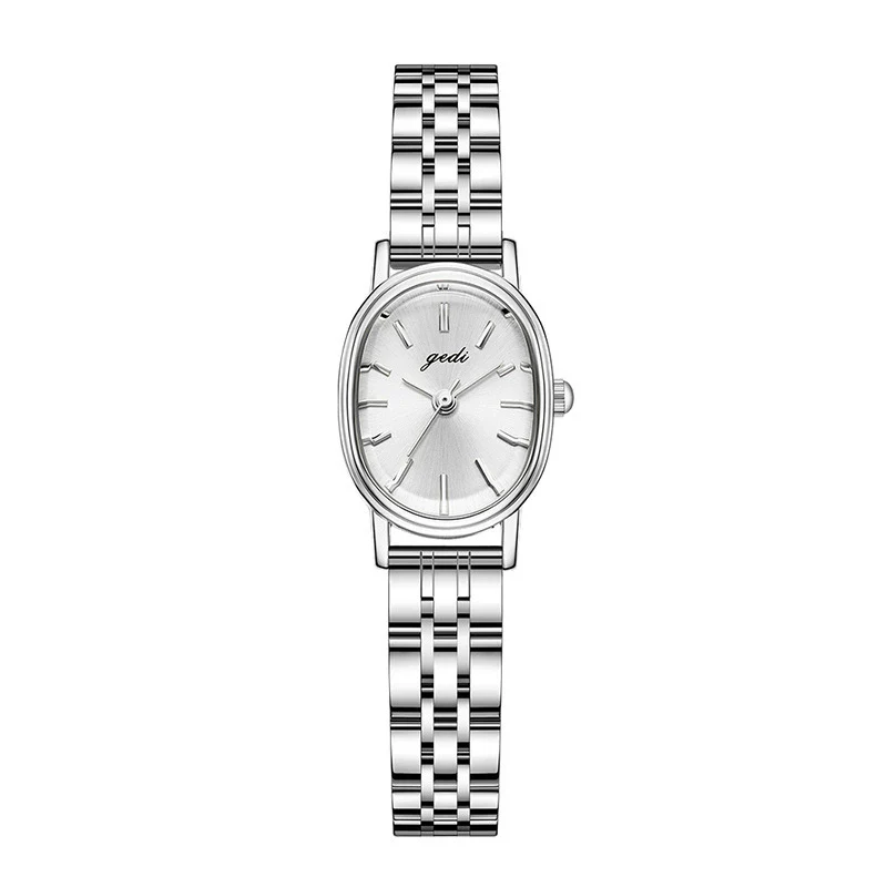 Oval Alloy Band Quartz Watch For Women Light Luxury Retro Style - Image 8