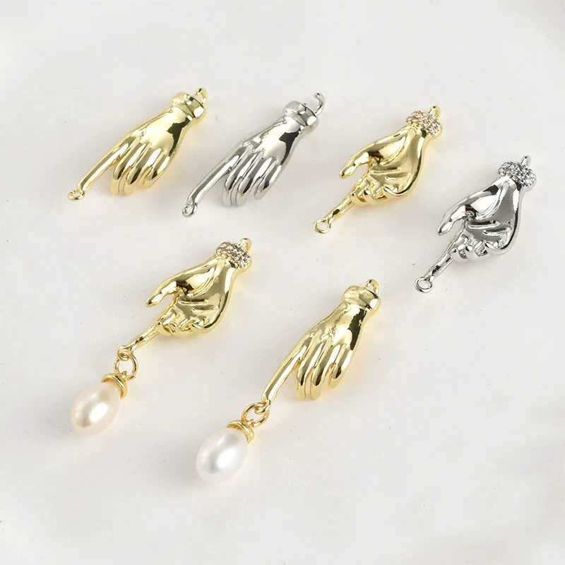 Palm Connection Pendant Jewelry Accessories Copper 14K Plating