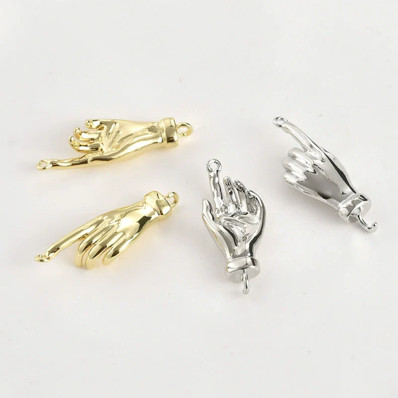 Palm Connection Pendant Jewelry Accessories Copper 14K Plating - Image 3