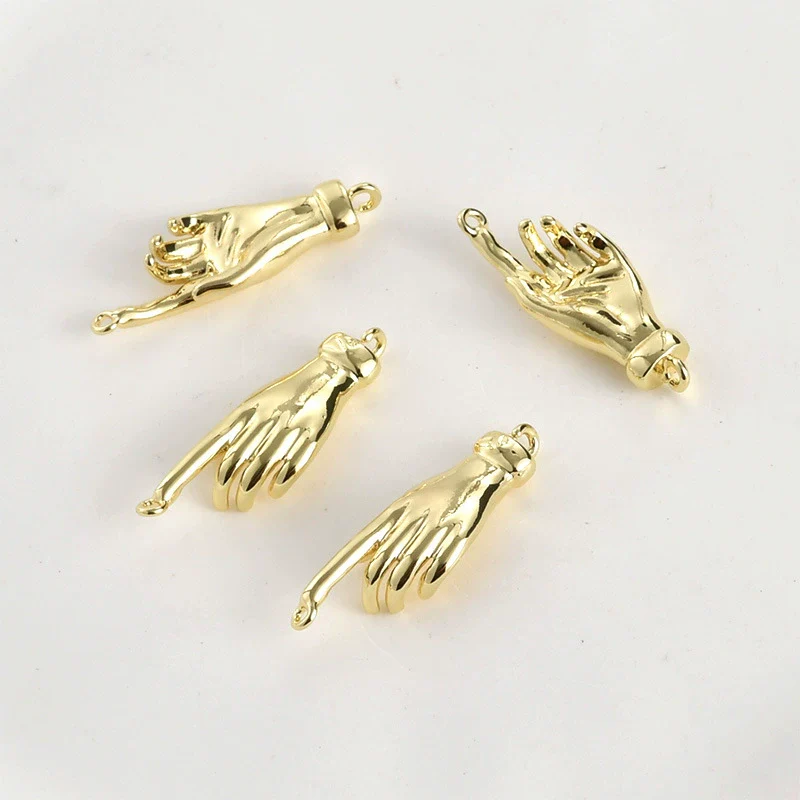 Palm Connection Pendant Jewelry Accessories Copper 14K Plating - Image 6