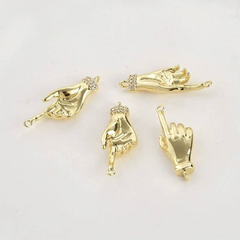 Palm Connection Pendant Jewelry Accessories Copper 14K Plating - Image 8