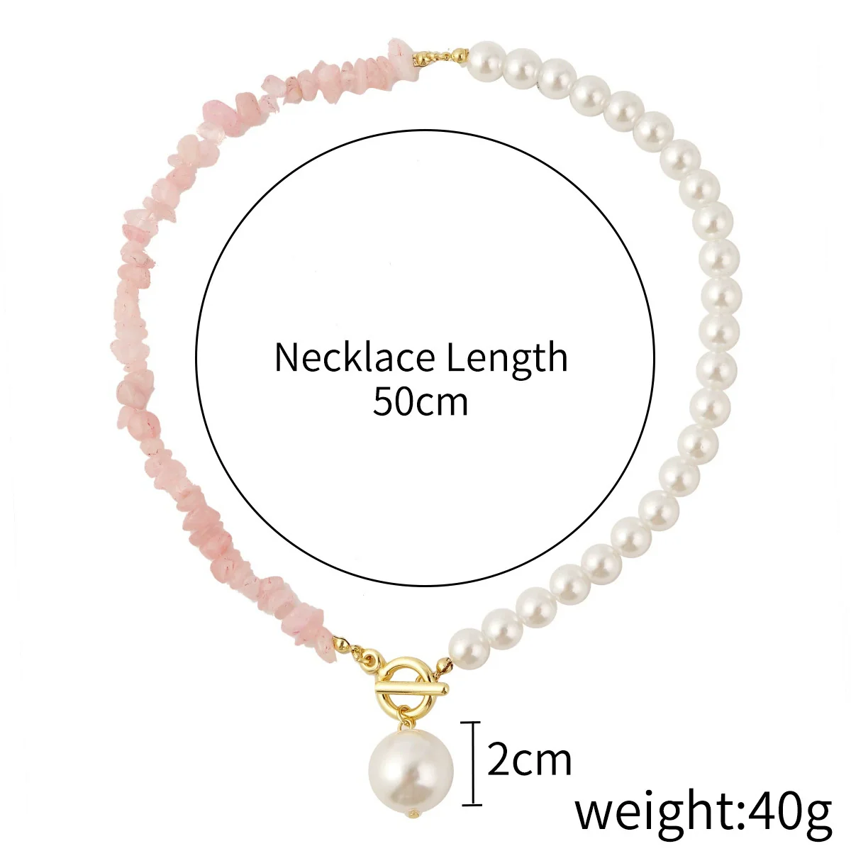 Pearl Beaded Necklace With Geometric Design And Electroplating Treatment For Women - Image 22