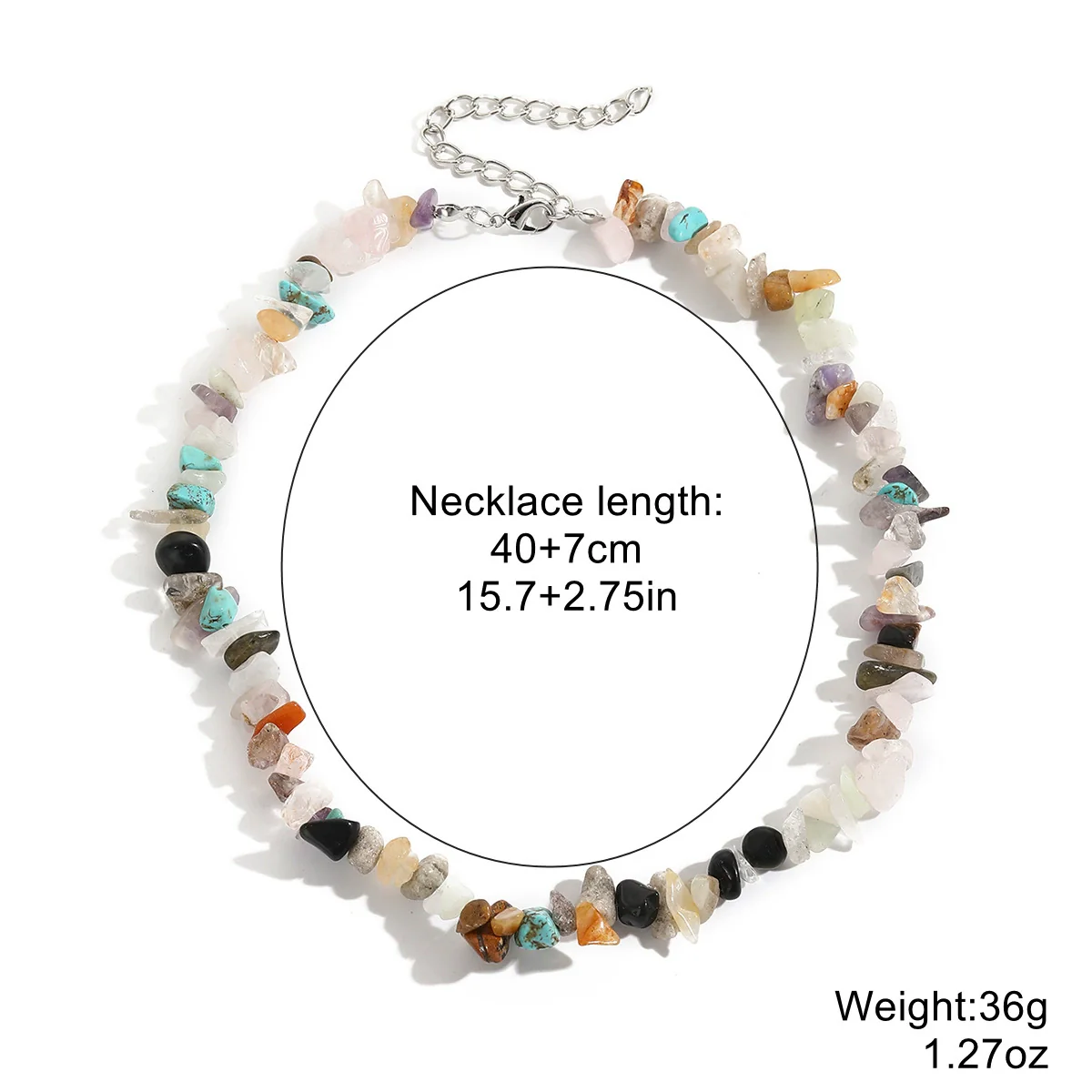 Pearl Beaded Necklace With Geometric Design And Electroplating Treatment For Women - Image 7