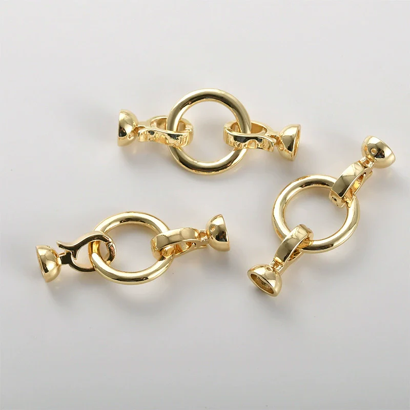 Pearl Buckle Beaded Bracelet Necklace Accessories Copper Electroplated - Image 4