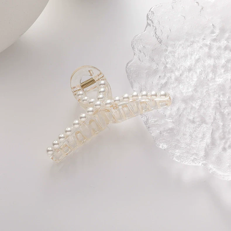 Pearl Clip Headwear Acrylic Geometric Women's Electroplating Hair Jewelry - Image 8