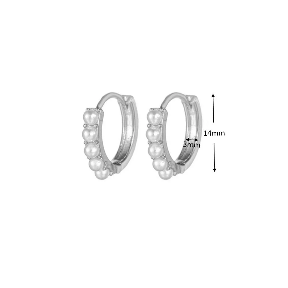 Pearl Ear Buckle Earrings Ecofriendly Brass Letters Numbers Text Pattern Electroplating Real Gold Plating Niche Style Women's - Image 10