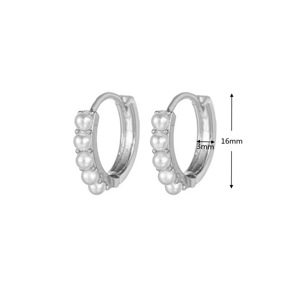 Pearl Ear Buckle Earrings Ecofriendly Brass Letters Numbers Text Pattern Electroplating Real Gold Plating Niche Style Women's - Image 11