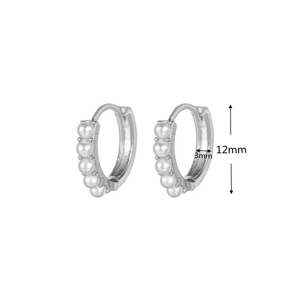 Pearl Ear Buckle Earrings Ecofriendly Brass Letters Numbers Text Pattern Electroplating Real Gold Plating Niche Style Women's - Image 9