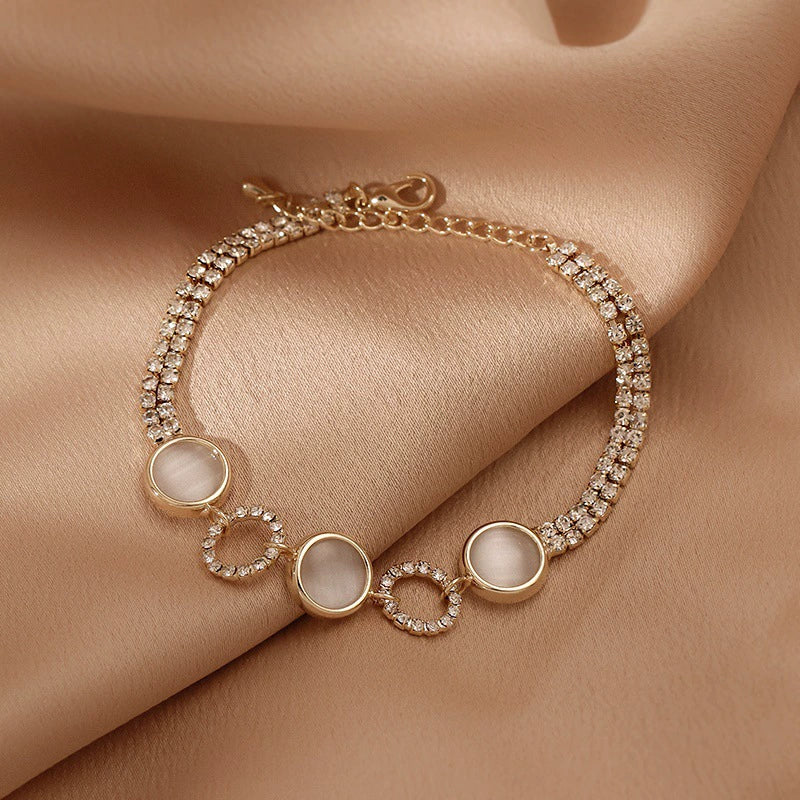 Pearl Flower Light Luxury Women's Bracelet Real Gold Electroplated - Image 12