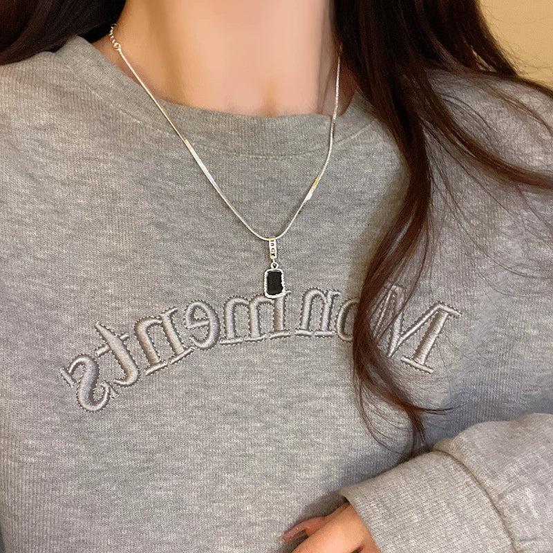 Pearl Necklace Alloy Metal Electroplated Heart Bow Geometric Style Women's Titanium Steel Jewelry - Image 21