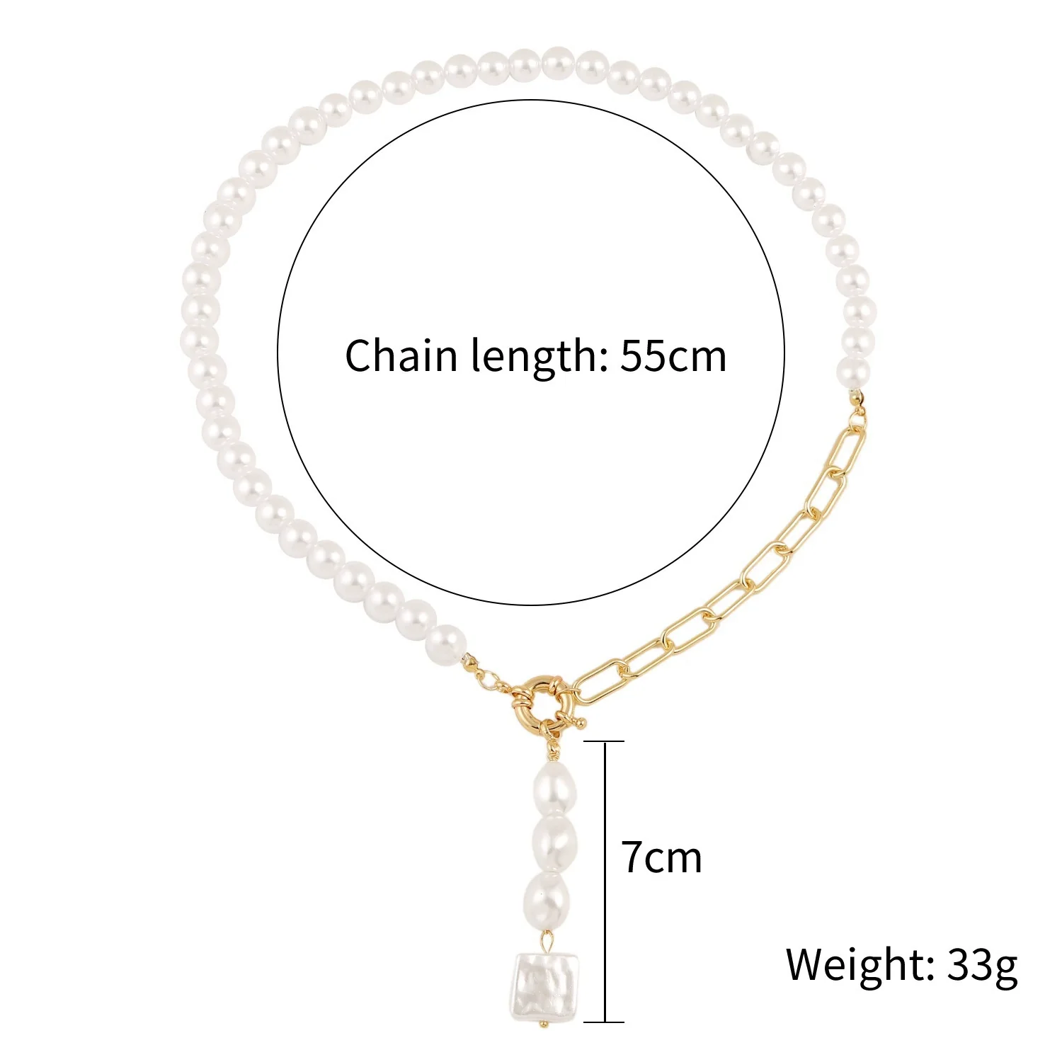 Pearl Pendant Necklace Alloy Material Plant Flowers Style Electroplating For Women - Image 10