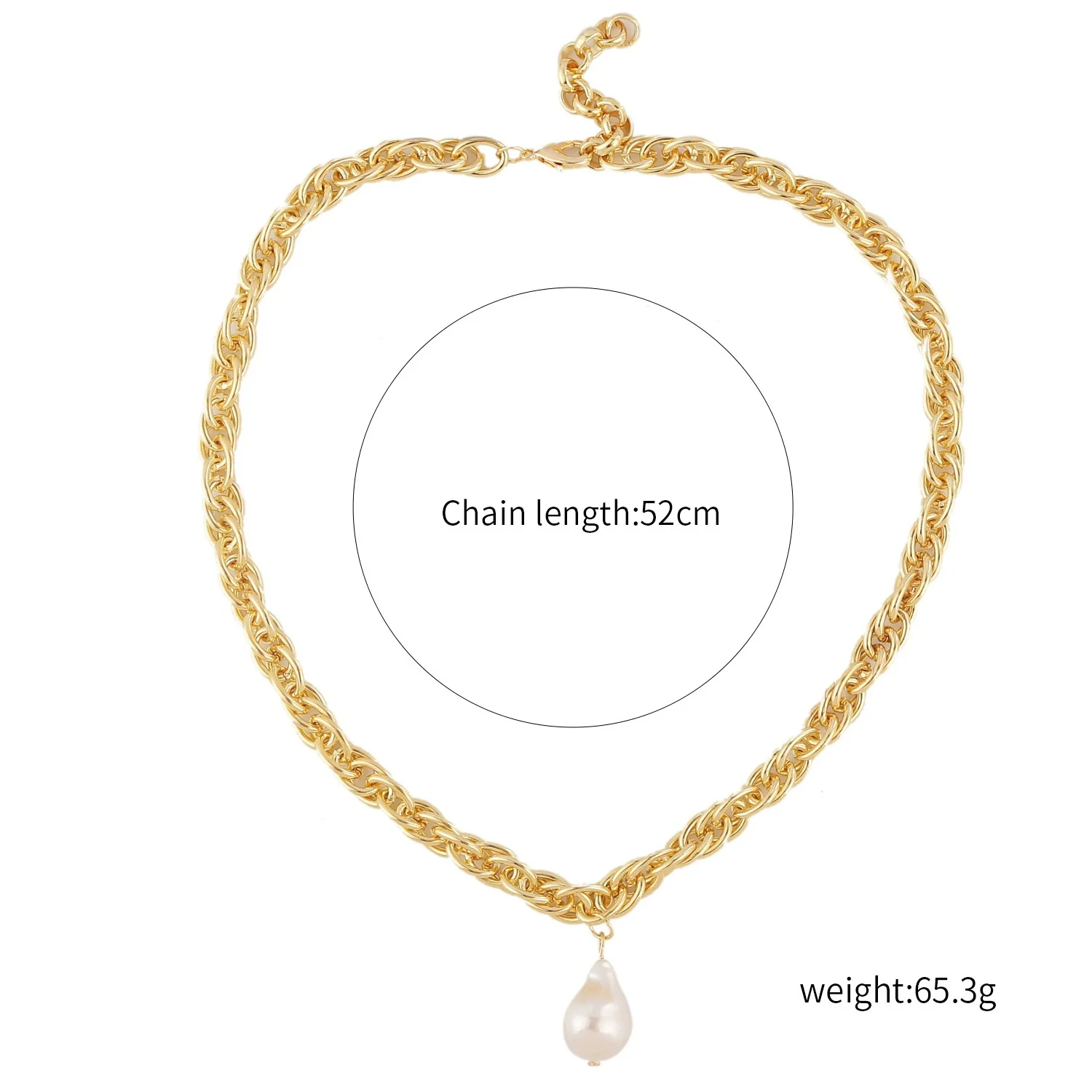 Pearl Pendant Necklace Alloy Material Plant Flowers Style Electroplating For Women - Image 6
