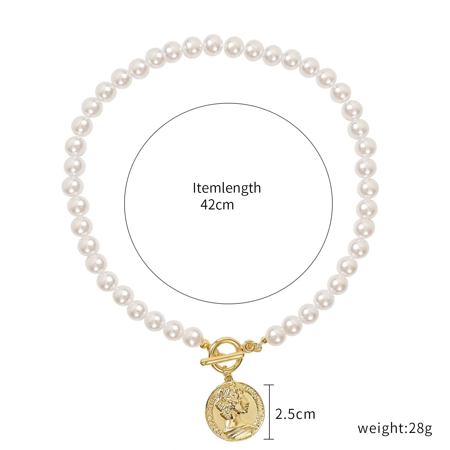 Pearl Pendant Necklace Alloy Material Plant Flowers Style Electroplating For Women - Image 8