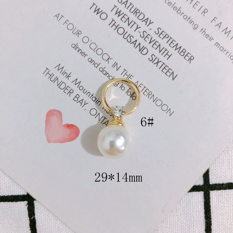 Pearl Rhinestone Metal Electroplated Pendant Crown Bow Earrings Necklace Accessories Handmade - Image 10