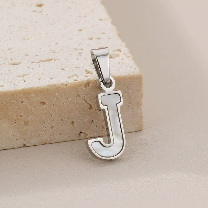 Pendant Accessories Women's Fresh And Sweet Stainless Steel With White Shell And English Letters - Image 15