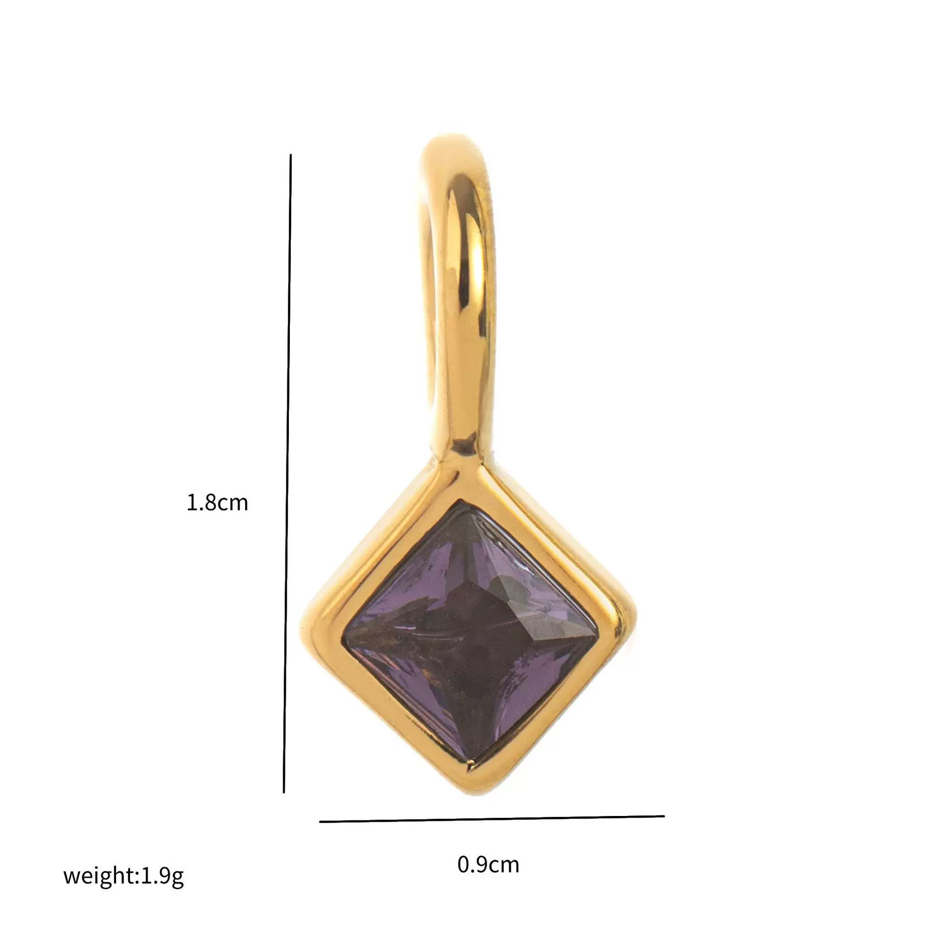 Pendant Necklace Accessories For Women Titanium Steel Geometric Mixed Gemstone Setting - Image 7