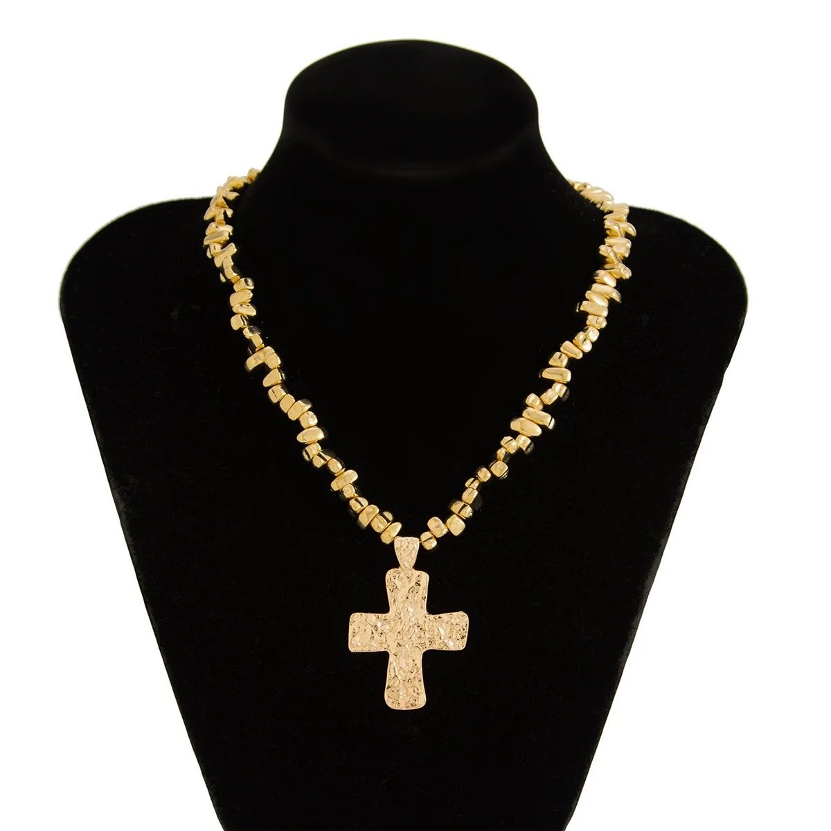 Pendant Necklace Alloy Imitation Pearl Geometric Electroplating For Women - Image 4