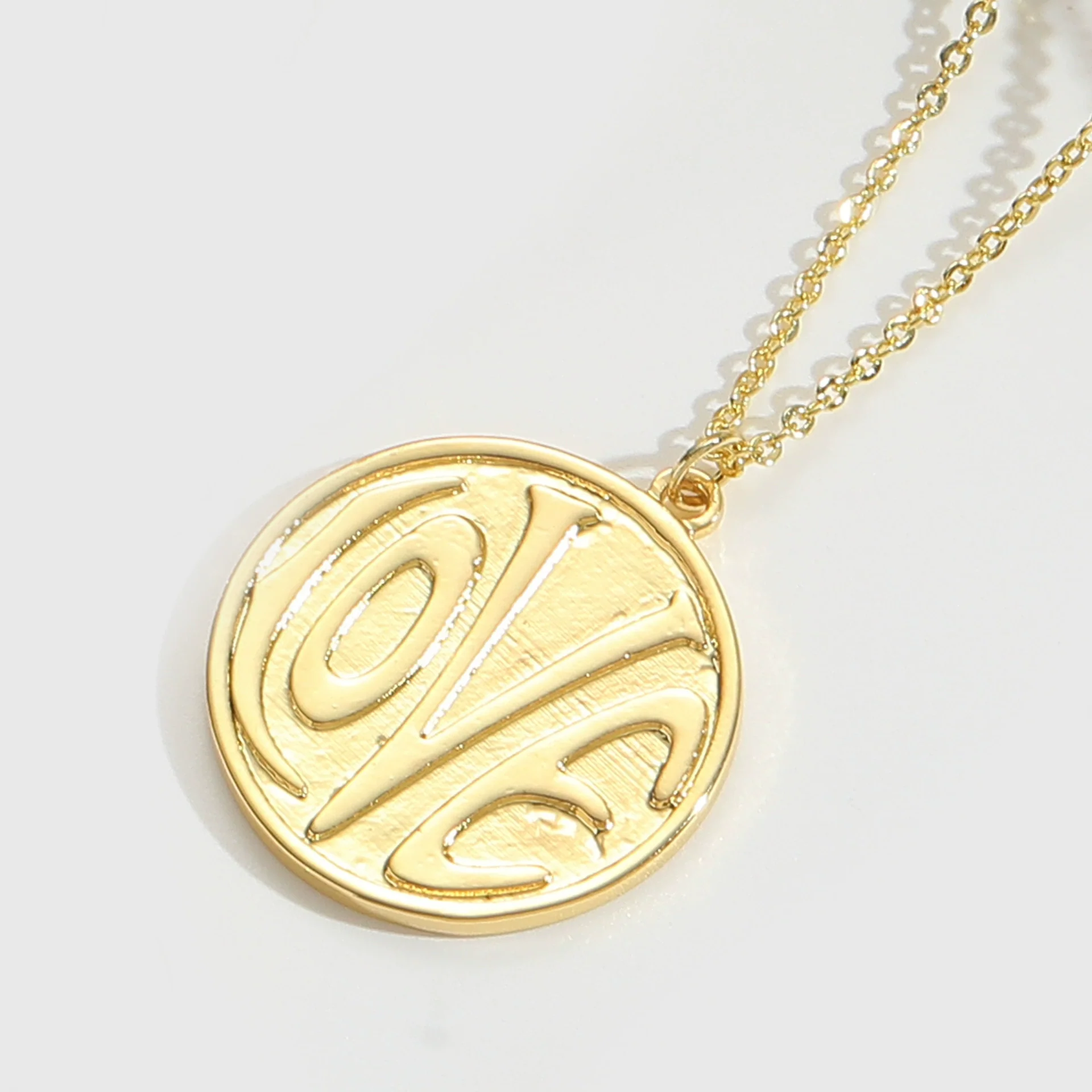 Pendant Necklace Copper 14K Goldplated Simple Geometric Heart Insect Bee Element - Image 11