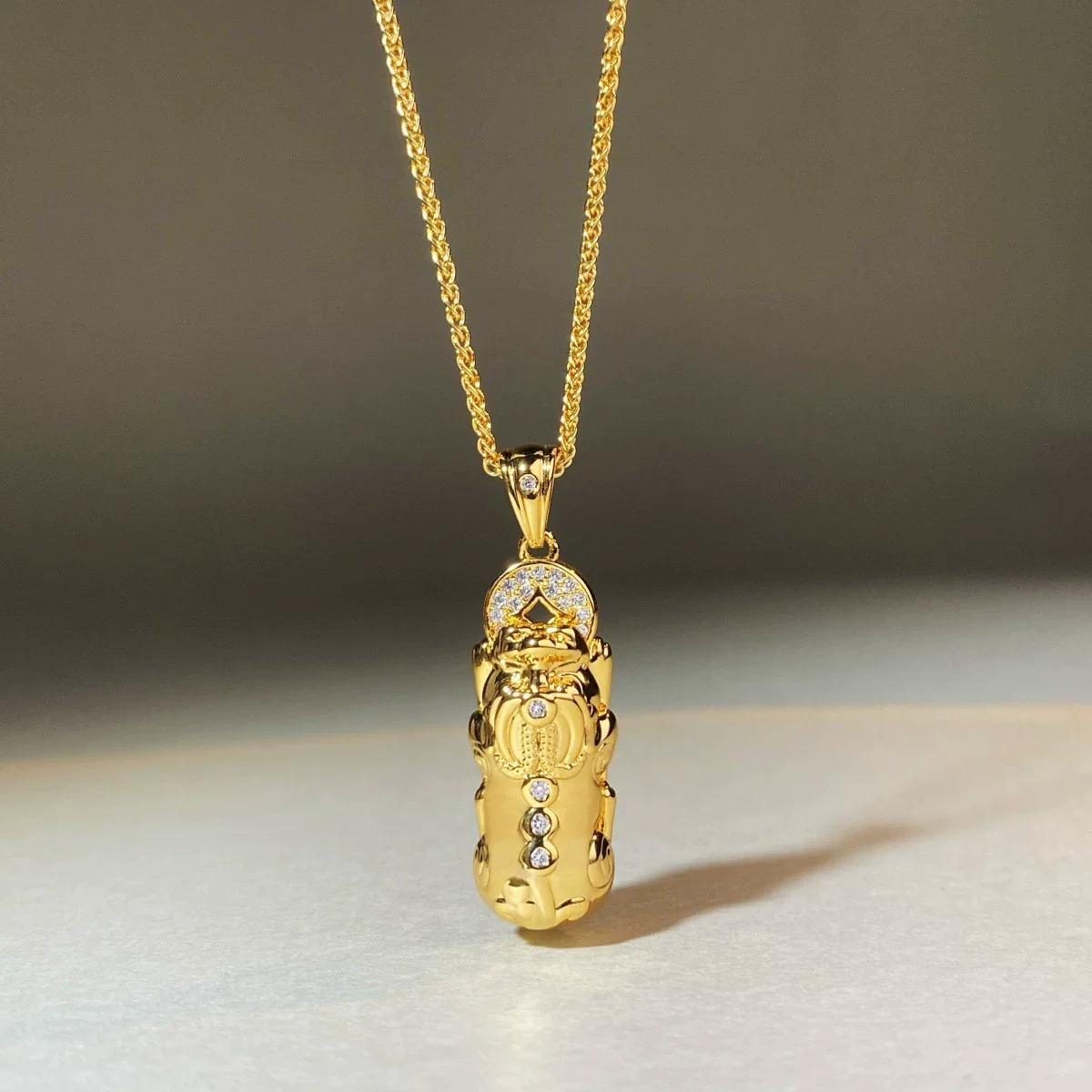 Pendant Necklace Copper Geometric Fashion Electroplated With Sand Gold Color - Image 2