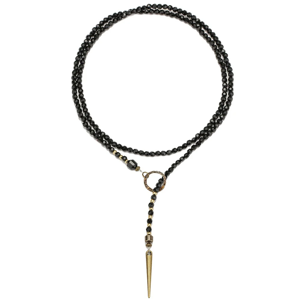 Pendant Necklace Gothic Rivet Acrylic Alloy Geometric Handmade Multistrand O Word Chain Unisex - Image 5