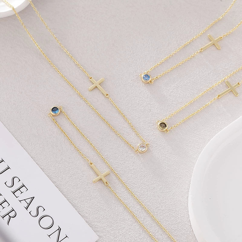 Pendant Necklace Jewelry Copper Plated With Real Gold Geometric Style Electroplating - Image 4