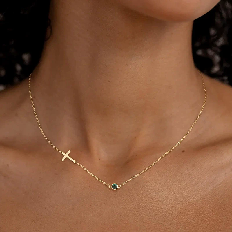 Pendant Necklace Jewelry Copper Plated With Real Gold Geometric Style Electroplating - Image 9