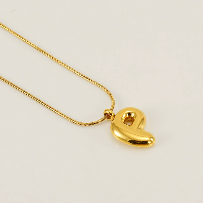 Pendant Necklace Jewelry Gold Plated 316L Stainless Steel With English Letters Pattern - Image 21
