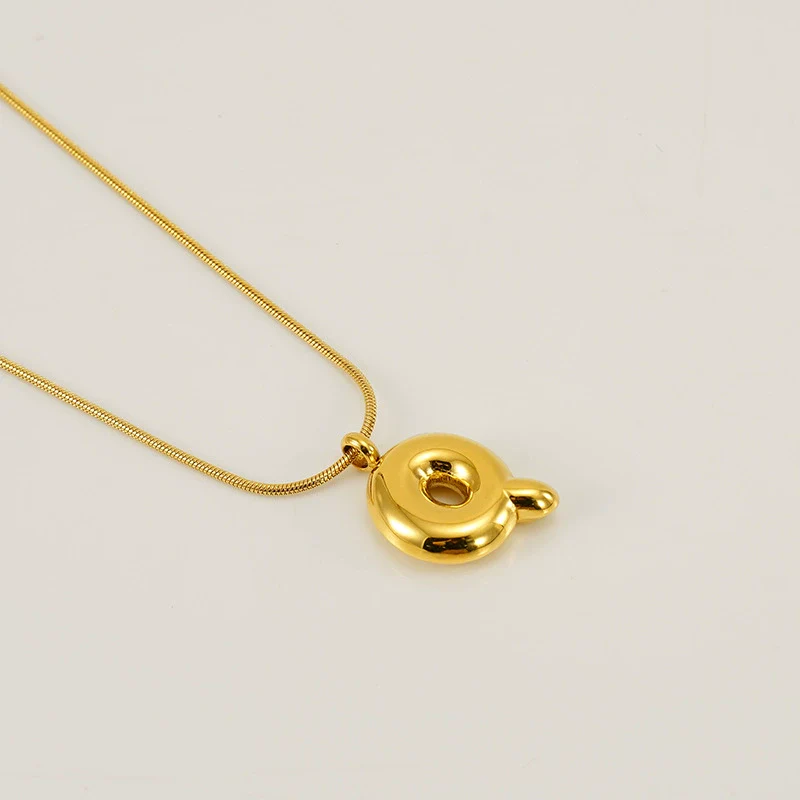 Pendant Necklace Jewelry Gold Plated 316L Stainless Steel With English Letters Pattern - Image 22