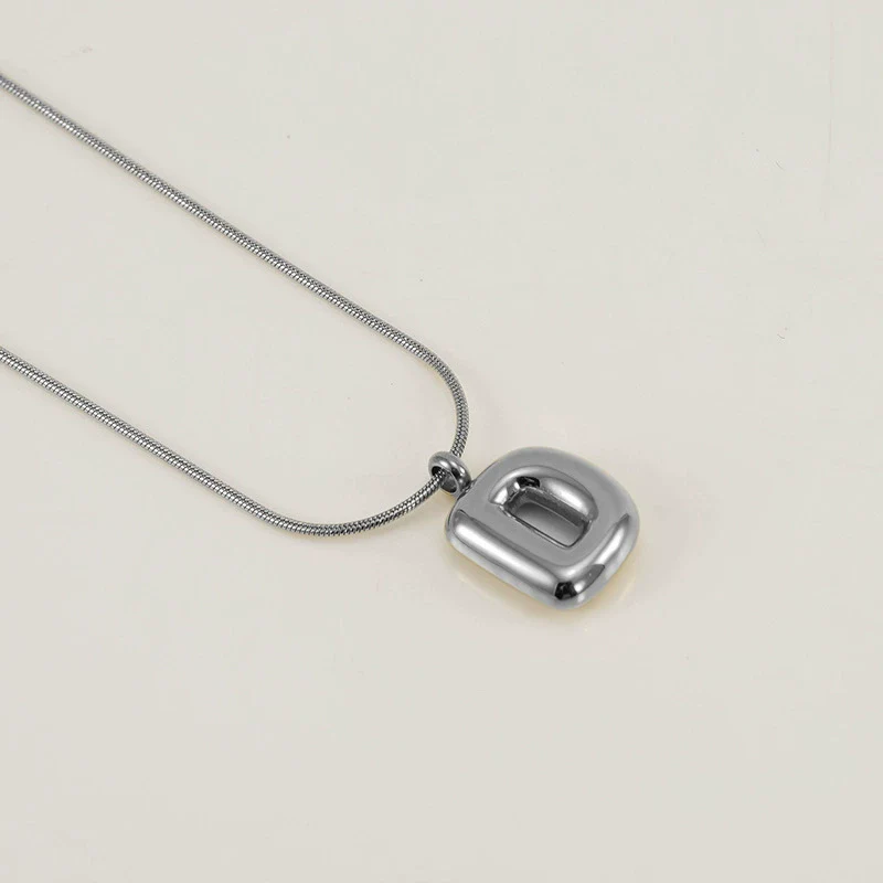 Pendant Necklace Jewelry Gold Plated 316L Stainless Steel With English Letters Pattern - Image 35