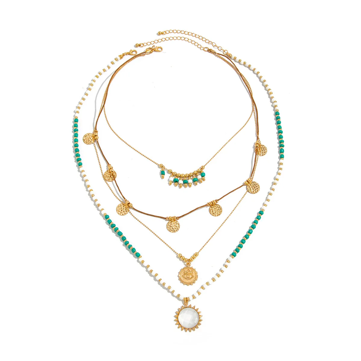 Pendant Necklace Metal Alloy Geometric Style Electroplating Clavicle Chain Women's - Image 5