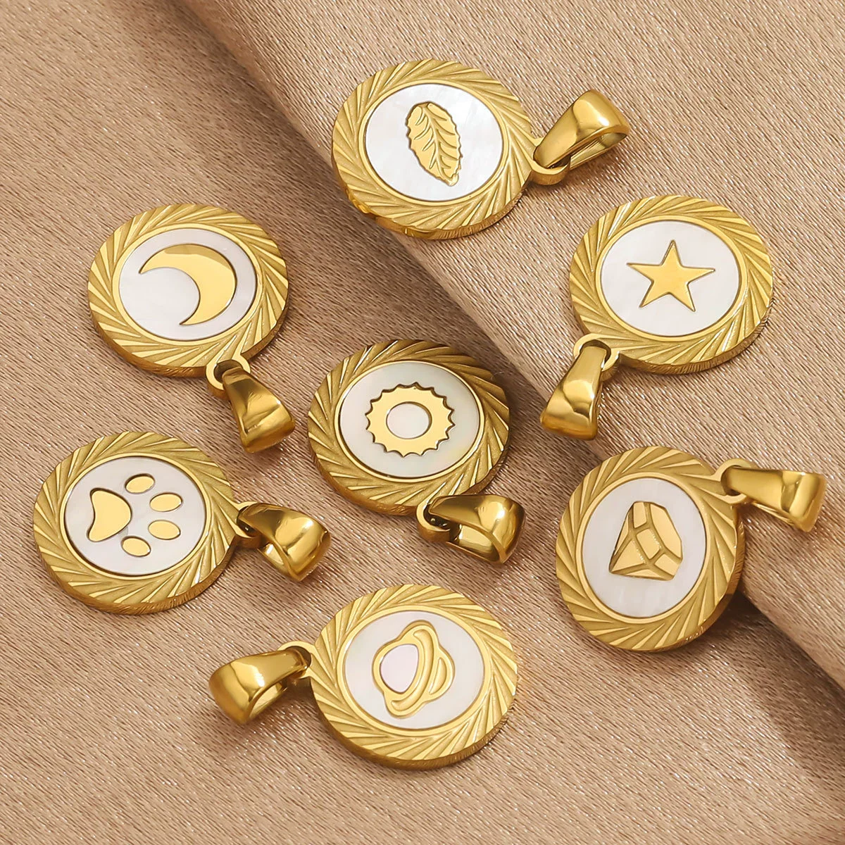 Pendant Necklace Stainless Steel Natural Shell Electroplating Jewelry Wholesale Accessories - Image 2