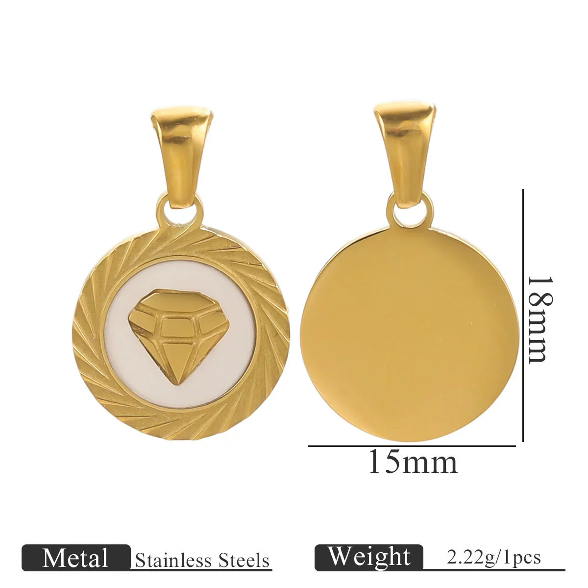 Pendant Necklace Stainless Steel Natural Shell Electroplating Jewelry Wholesale Accessories - Image 22