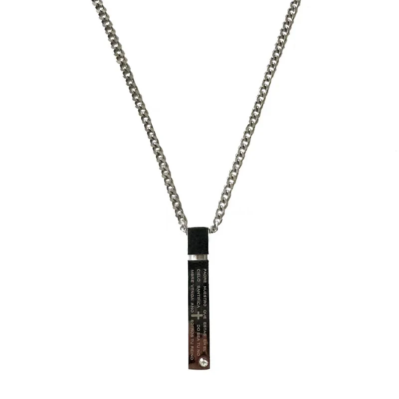 Pendant Necklace Titanium Steel Geometric Polished Unisex Hiphop Fashion Accessories - Image 5
