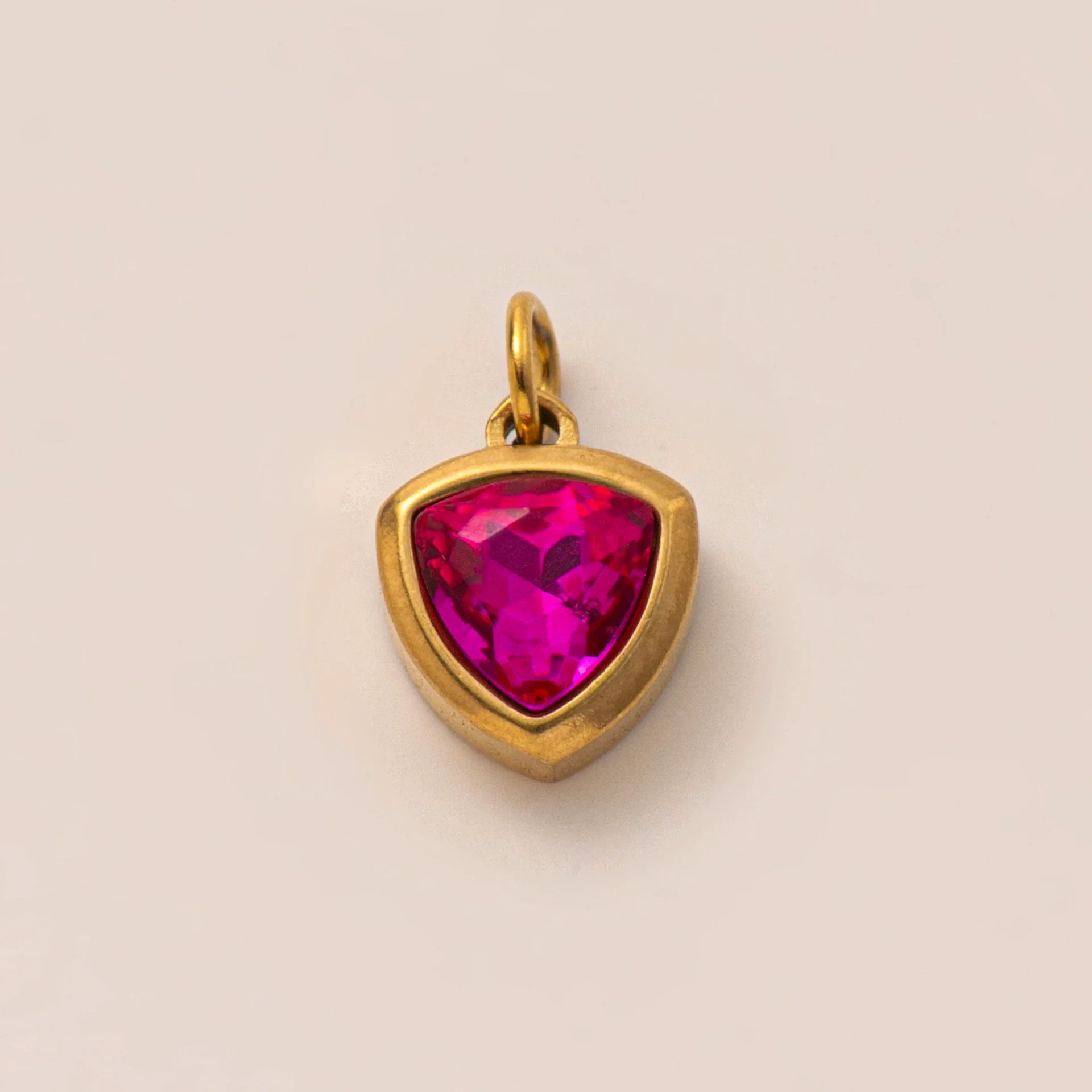 Pendant Necklace Women Stainless Steel Titanium Steel Mixed Gemstone Setting Geometric Style Set With Diamonds - Image 12