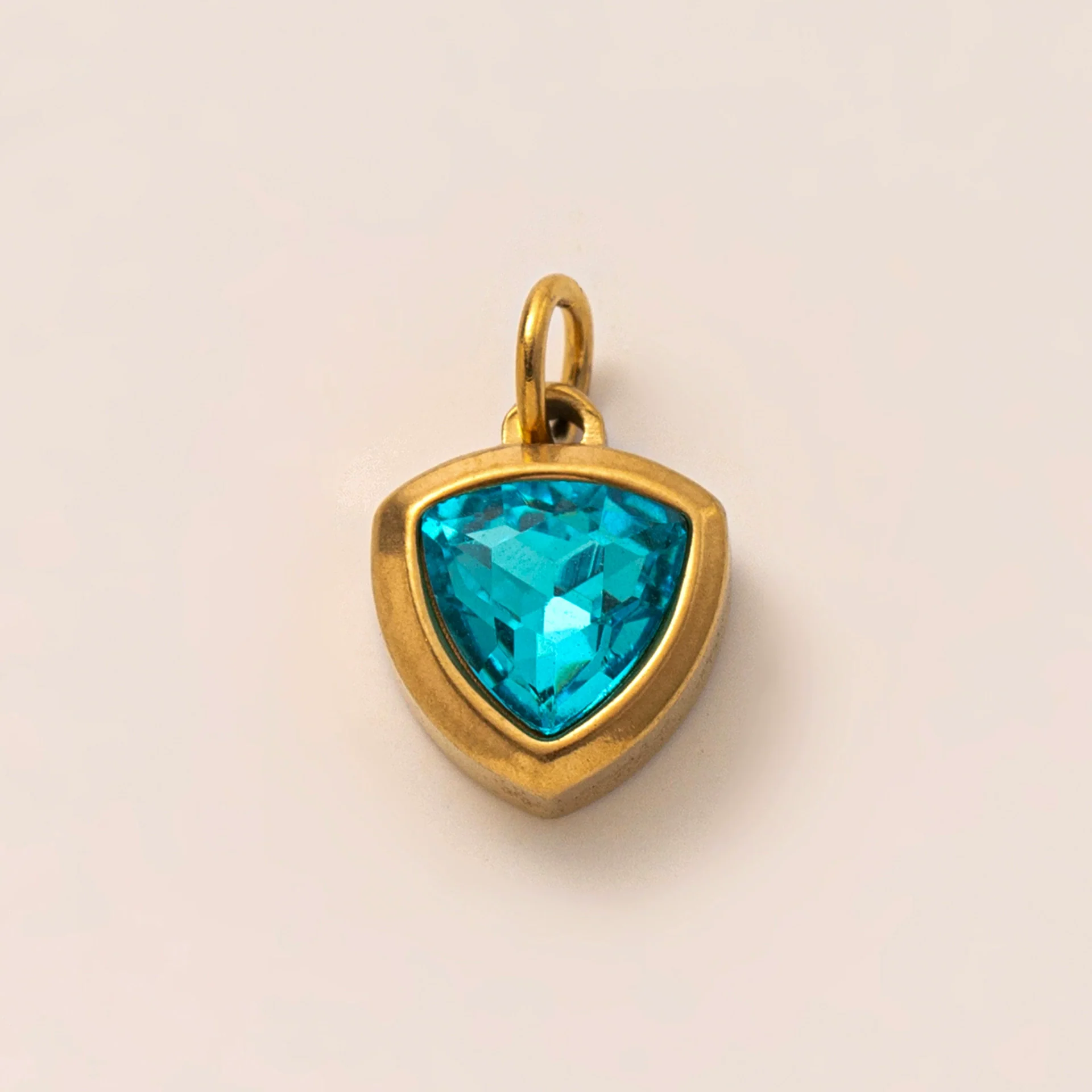Pendant Necklace Women Stainless Steel Titanium Steel Mixed Gemstone Setting Geometric Style Set With Diamonds - Image 17